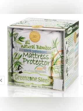 Twin XL Waterproof Mattress Protector Sleep Jersey Bamboo Rayon, Greenzone
